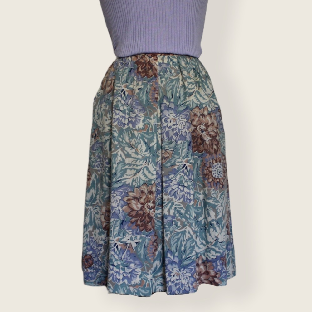 Vintage Midi Skirt Floral Cottage-core by Le Damor